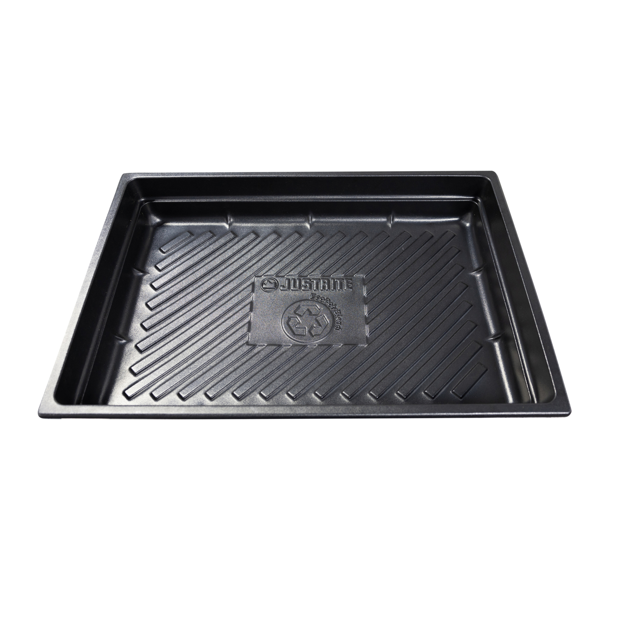 Justrite Spill Tray — 37.75in. x 34in. x 5.5in., 23-Gallon Capacity, EcoPolyBlend, Black, Model# 28718